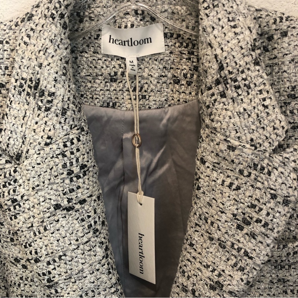 NWT Heartloom Aurelie Tweed Blazer Gray Women’s Size Medium - Picture 5 of 15